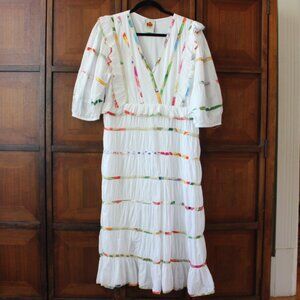 Farm Rio XL mixed print trim midi dress